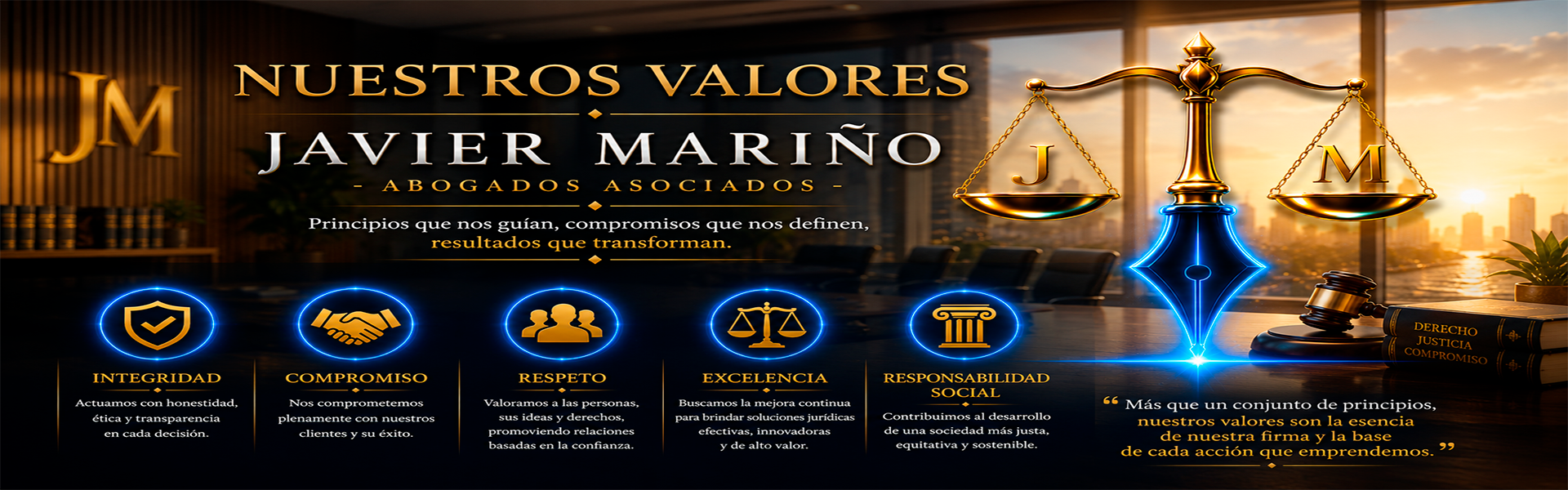 Nuestros Valores - Javier Mariño Abogados Asociados